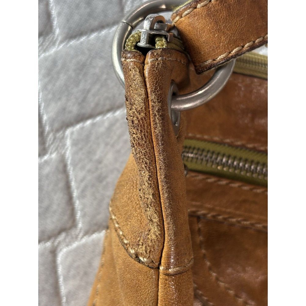 Fossil Fifty Four Purse Brown Leather Shoulder Bag Soft Crossbody Small Travel - Picture 9 of 14